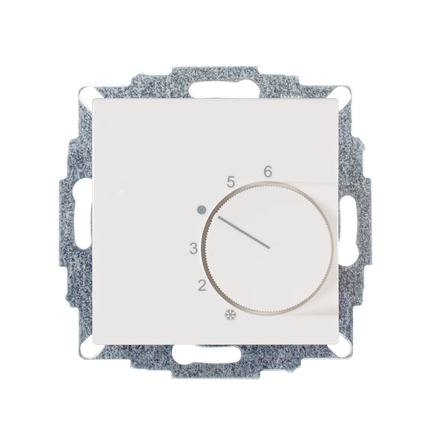 1St. Halmburger 1252 RTR-5520 (rg) Raumtemperaturregler 230 V u.P. Wechsler reinweiß glänzend