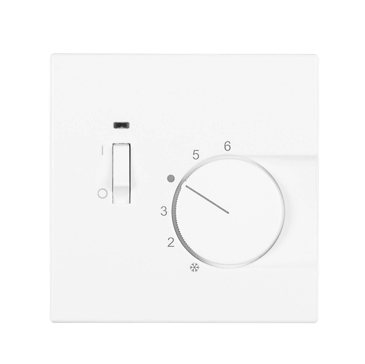 1St. Halmburger 1359 RTR-7013 (sg) Raumtemperaturregler 230V u.P. Öffner Schalter lotusweiß glänzend