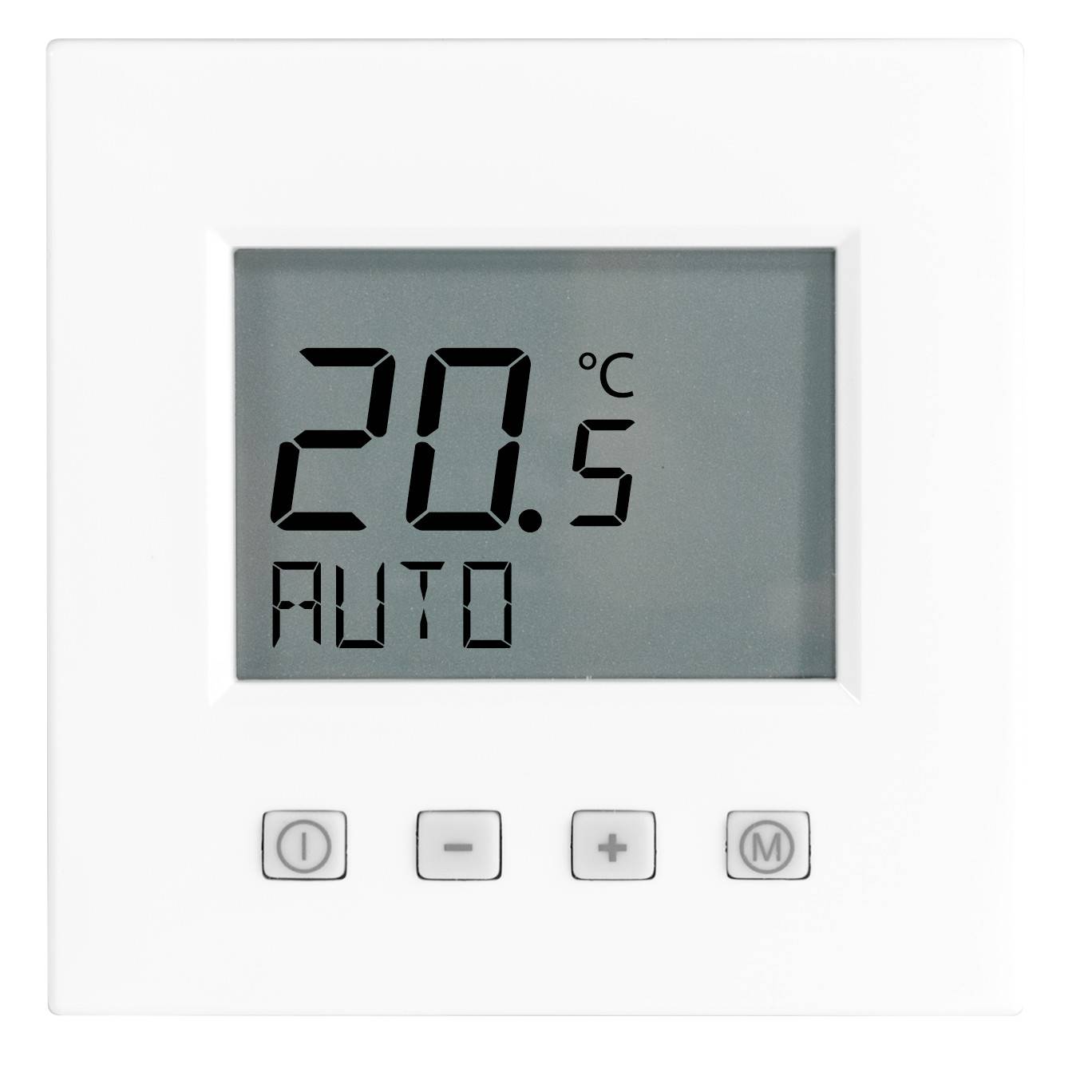 1St. Halmburger 2391 ERK-70 (rg) Raumtemperaturregler 230V u.P. Digital mit Uhr reinweiß glänzend