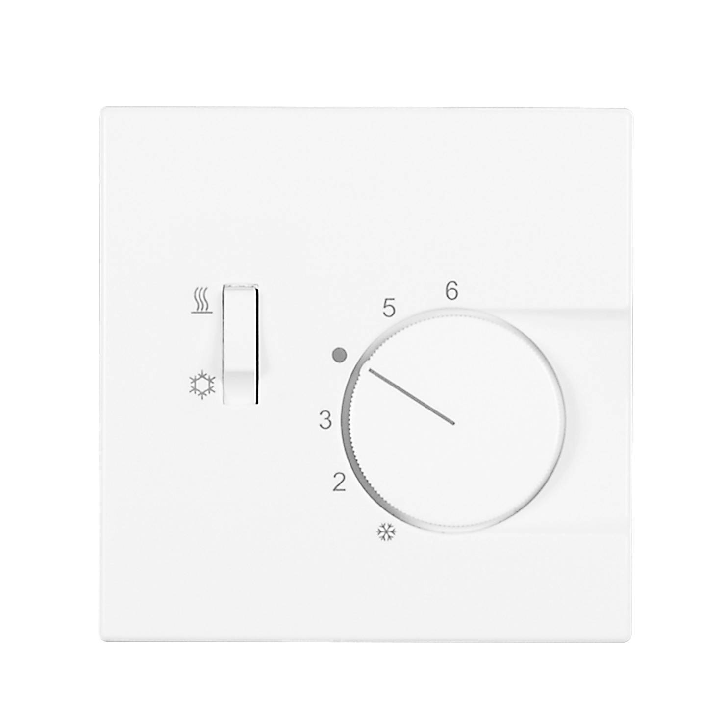 1St. Halmburger 1360 RTR-7023 (sg) Raumtemperaturregler 230V u.P. Wechsler Umschalter lotusweiß glänzend