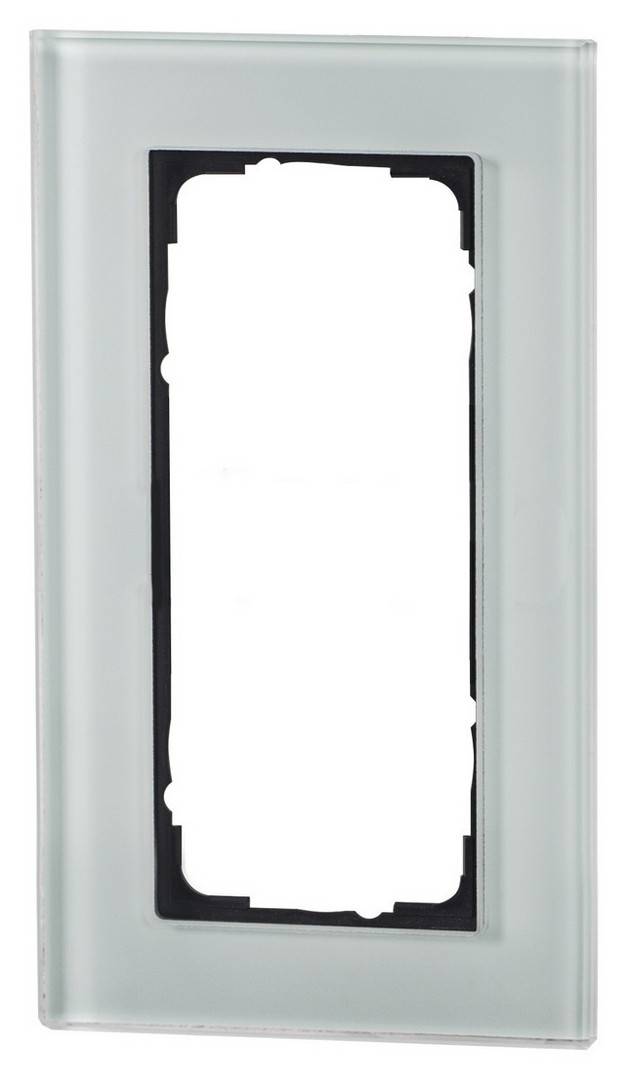 1St. Halmburger 3521 GS-552/o (mi) Design Glasrahmen 2-fach ohne Zwischensteg mit Einsätze 55x55 mm Echtglas