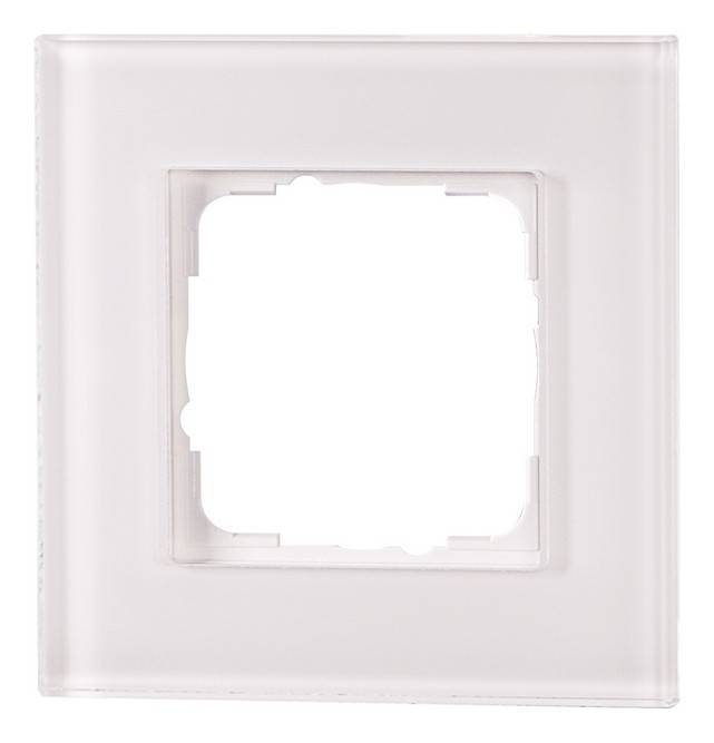 1St. Halmburger 3530 GB-551 (ws) Design Glasrahmen 1-fach weiß Einsätze 55x55 mm Echtglas