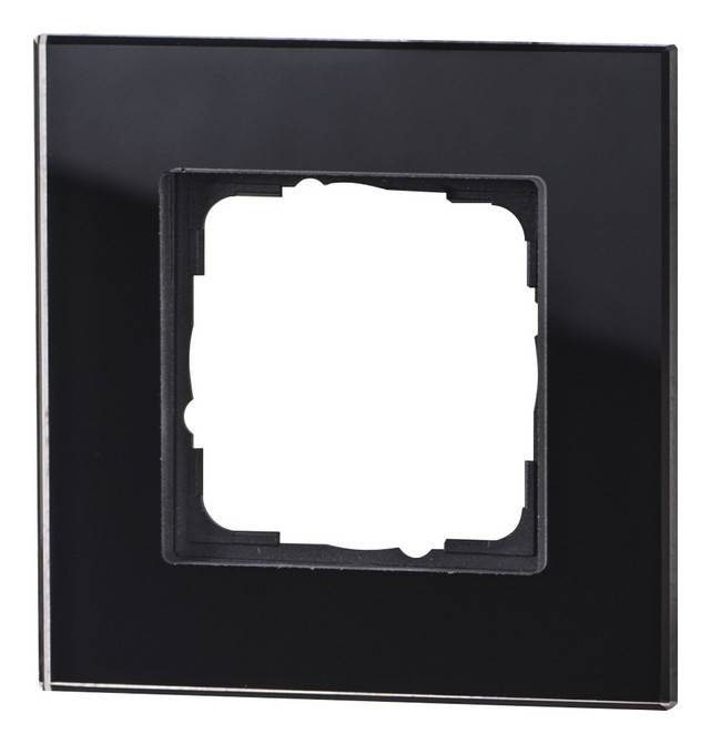 1St. Halmburger 3538 GB-551 (sw) Design Glasrahmen 1-fach schwarz Einsätze 55x55 mm Echtglas