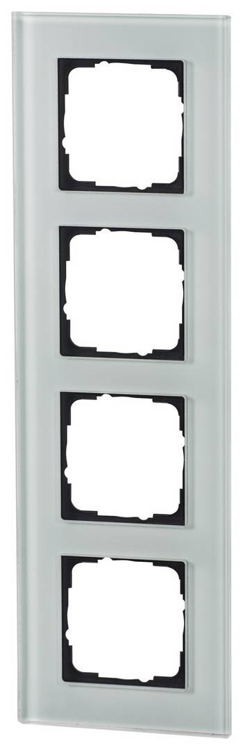 1St. Halmburger 3549 GB-554 (mi) Design Glasrahmen 4-fach mint Einsätze 55x55 mm Echtglas