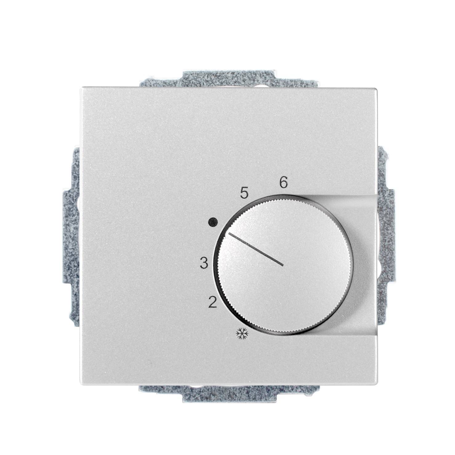 1St. Halmburger 6843 RTR-6230 (alu/BJ) Raumtemperaturregler 24 V u.P. Öffner aluminium glänzend