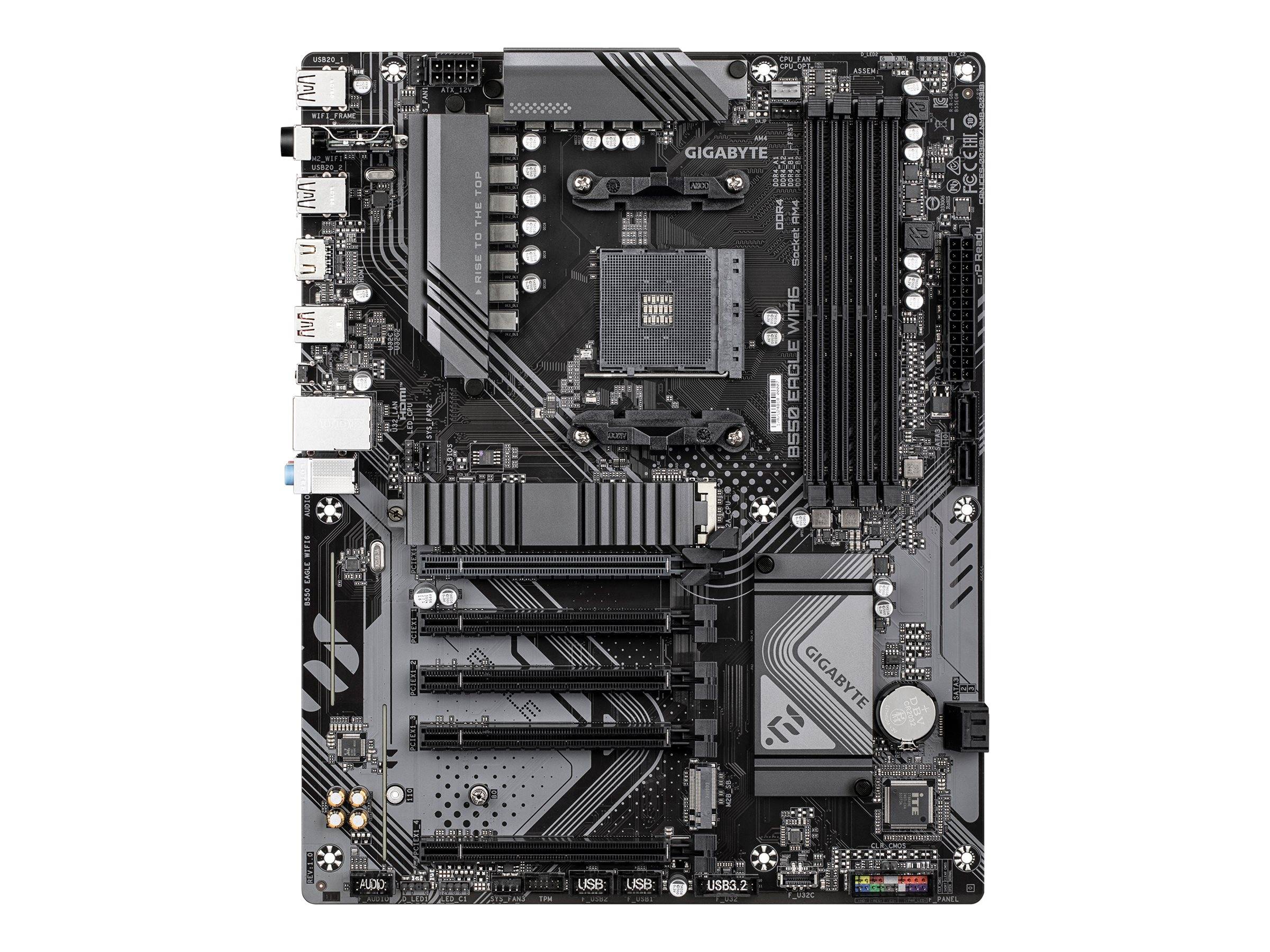 Gigabyte B550 EAGLE WIFI6 - Motherboard - ATX - Socket AM4 - AMD B550 Chipsatz - USB-C 3.2 Gen 1, USB 3.2 Gen 2, USB 3.2 Gen 1 - Bluetooth, Wi-Fi
