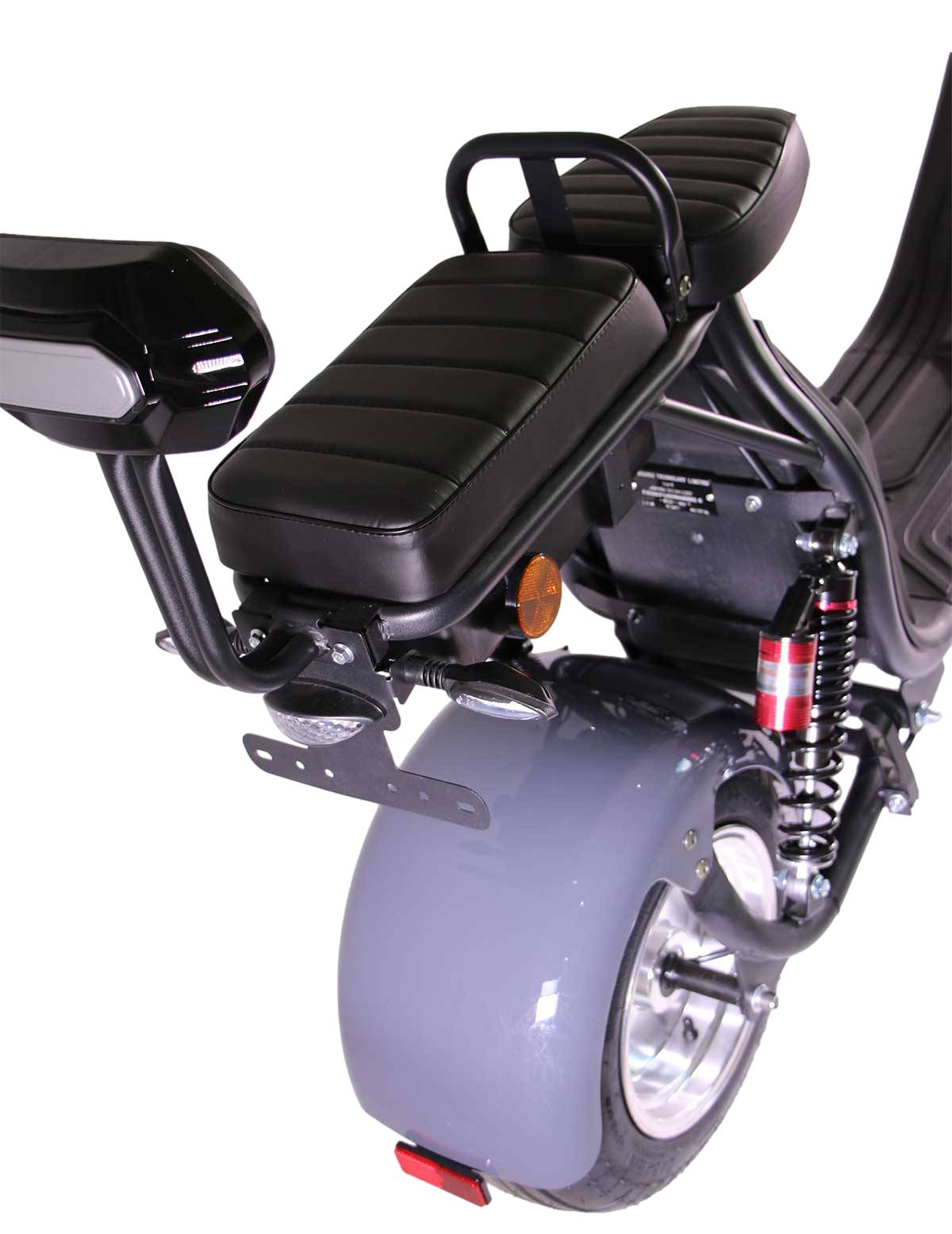 25km/h Elektroroller Mofa Version RocknBikes CP1.6 Steingrau Alu-Felgen Motorroller Elektroscooter mit 60V20Ah Akku