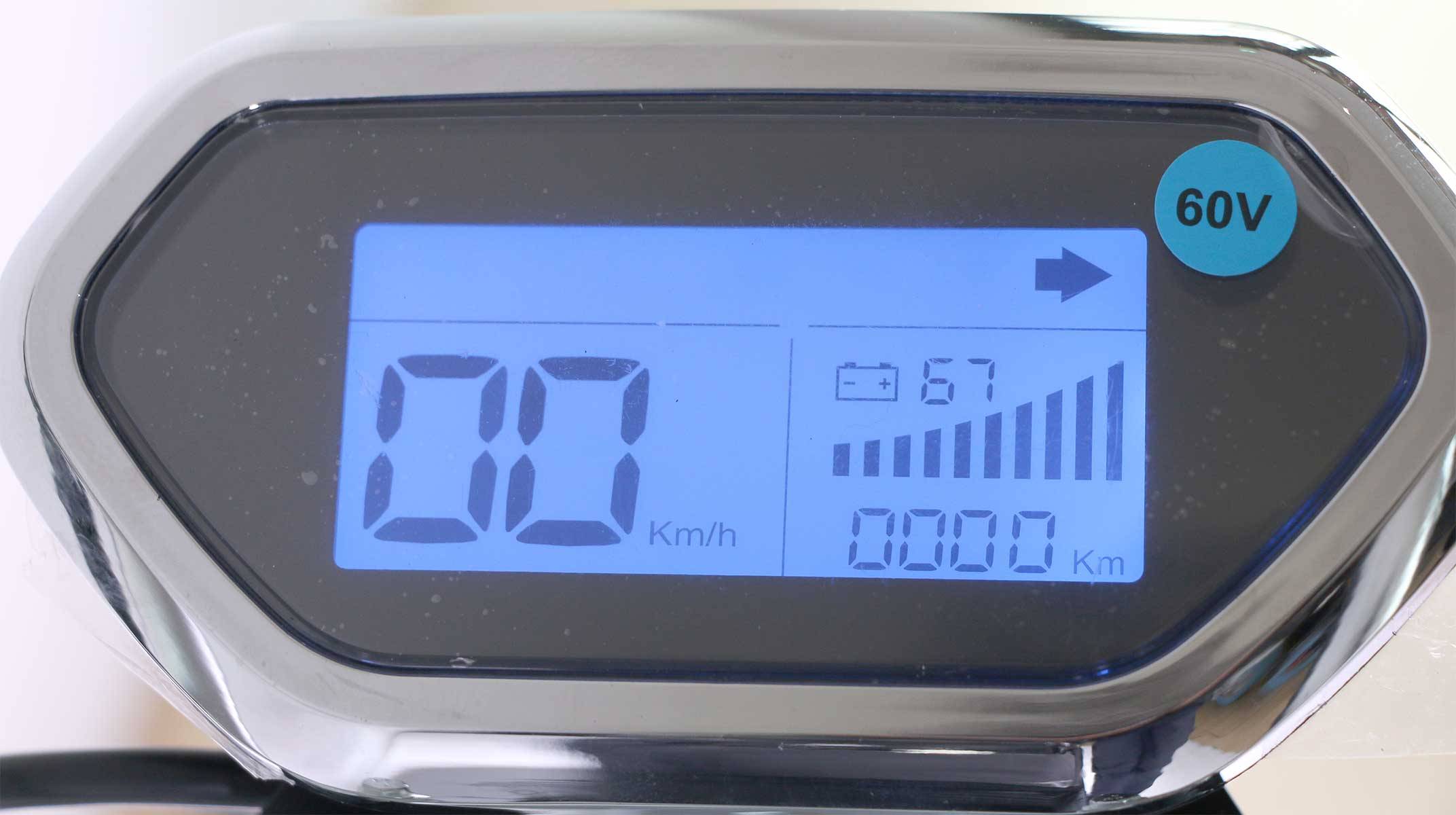 25km/h Elektroroller Mofa Version RocknBikes CP1.6 Steingrau Alu-Felgen Motorroller Elektroscooter mit 60V20Ah Akku