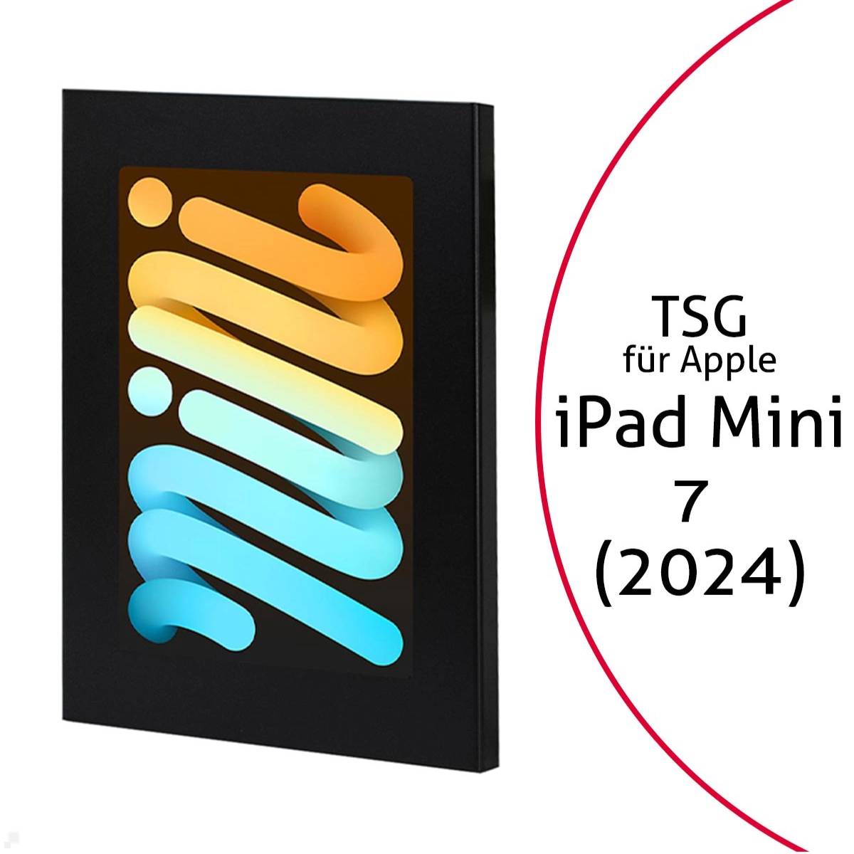 TabLines TSG110 Schutzgehäuse für Apple iPad Mini 7 (A17 Pro), 2024, schwarz