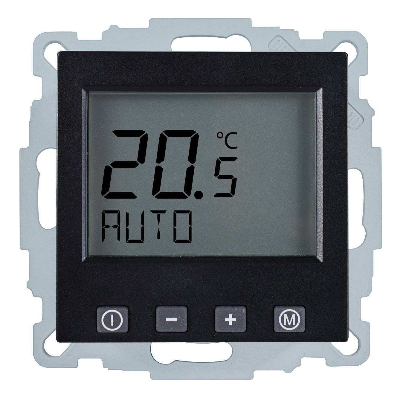 1St. Halmburger 6960 EFK-55 (swm/GI) Fußbodenheizungsregler 230V u.P. Digital mit Uhr schwarz matt