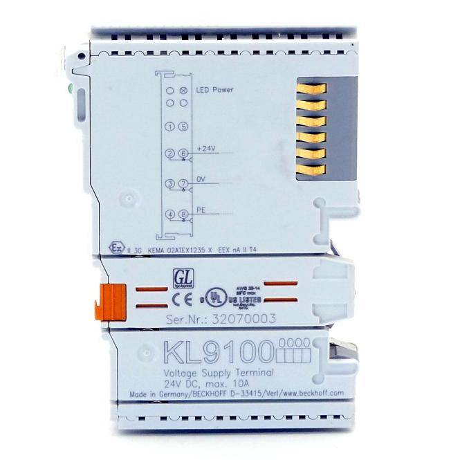 BECKHOFF Potenzialeinspeiseklemme (KL9100)