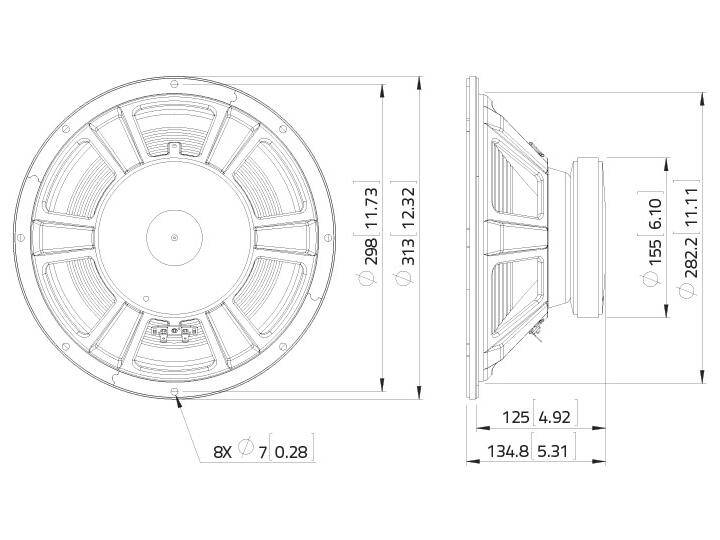 LAVOCE WSF121.70G 12 Zoll Gitarrenlautsprecher, Ferrit, Stahlkorb