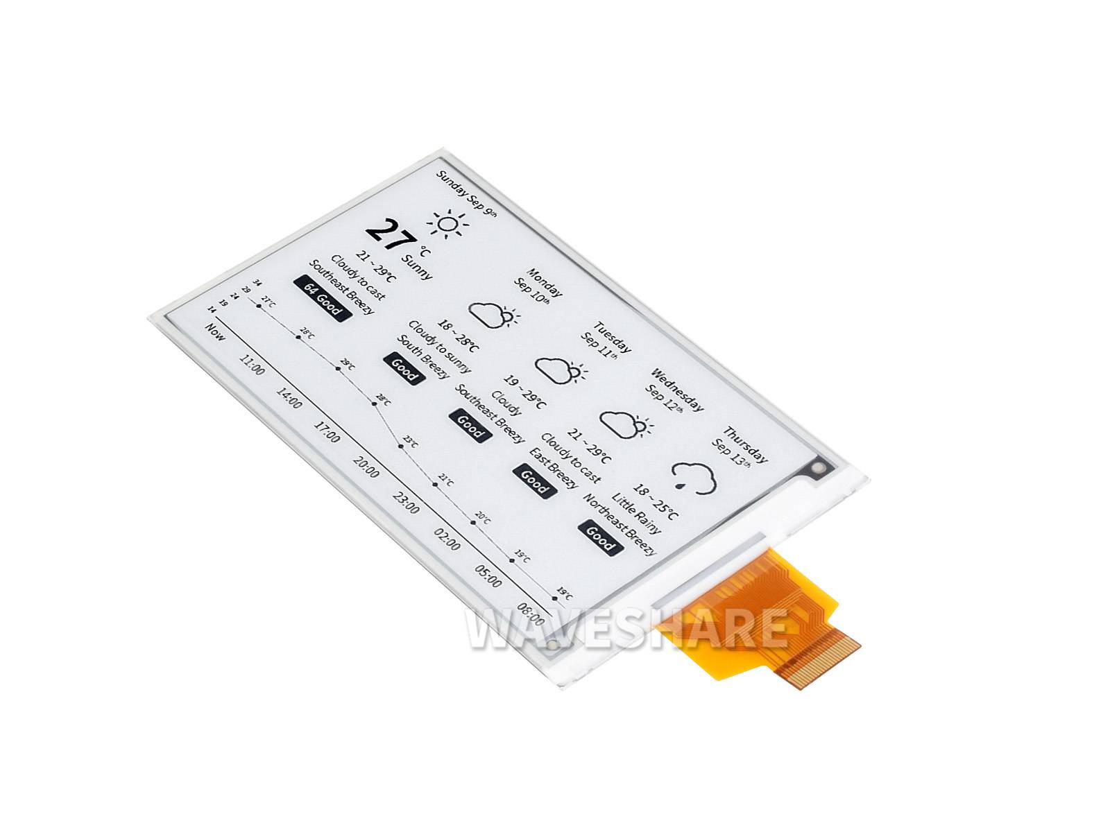 WaveShare 4.26inch E-Paper Raw Display 800x480 Black/White SPI for Raspberry Pi