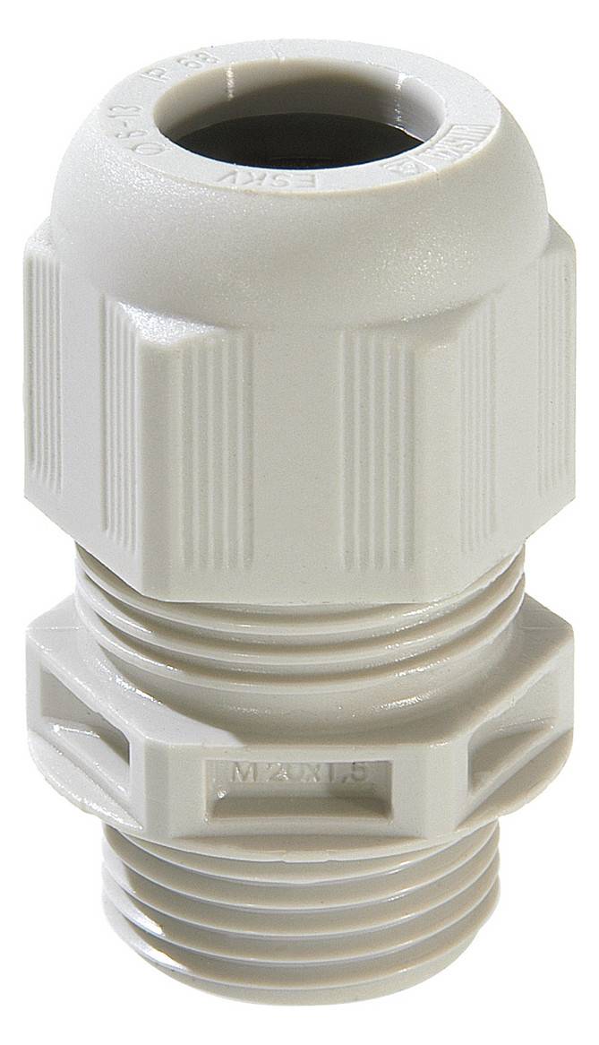 4St. Wiska 10066416 Kunststoffkabelverschraubung M50 RAL 7035 ESKV 50