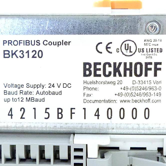 BECKHOFF Profibus-Buskoppler BK 3120 (BK3120)