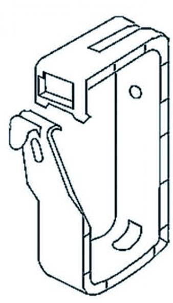 25St. Kleinhuis Sammelhalterung, Höhe 105 mm, Breite 45 mm, Kunststoff PP, RAL 7035, lichtgrau 712/2...