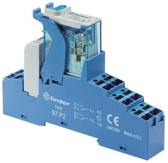 Finder Koppelrelais 4C.P2.9.024.0050 2W 8A 24VDC Industriematerial Ind-Schaltgeraete
