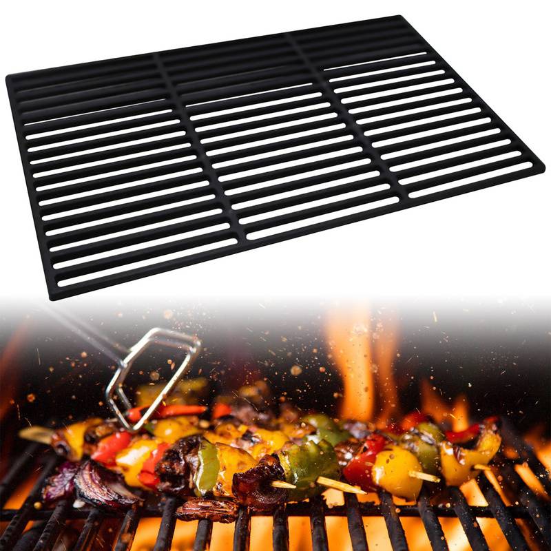 Gusseisen Grillrost 54x34cm Grillgitter Gussrost für Gasgrill und Holzkohlegrill Emailliert