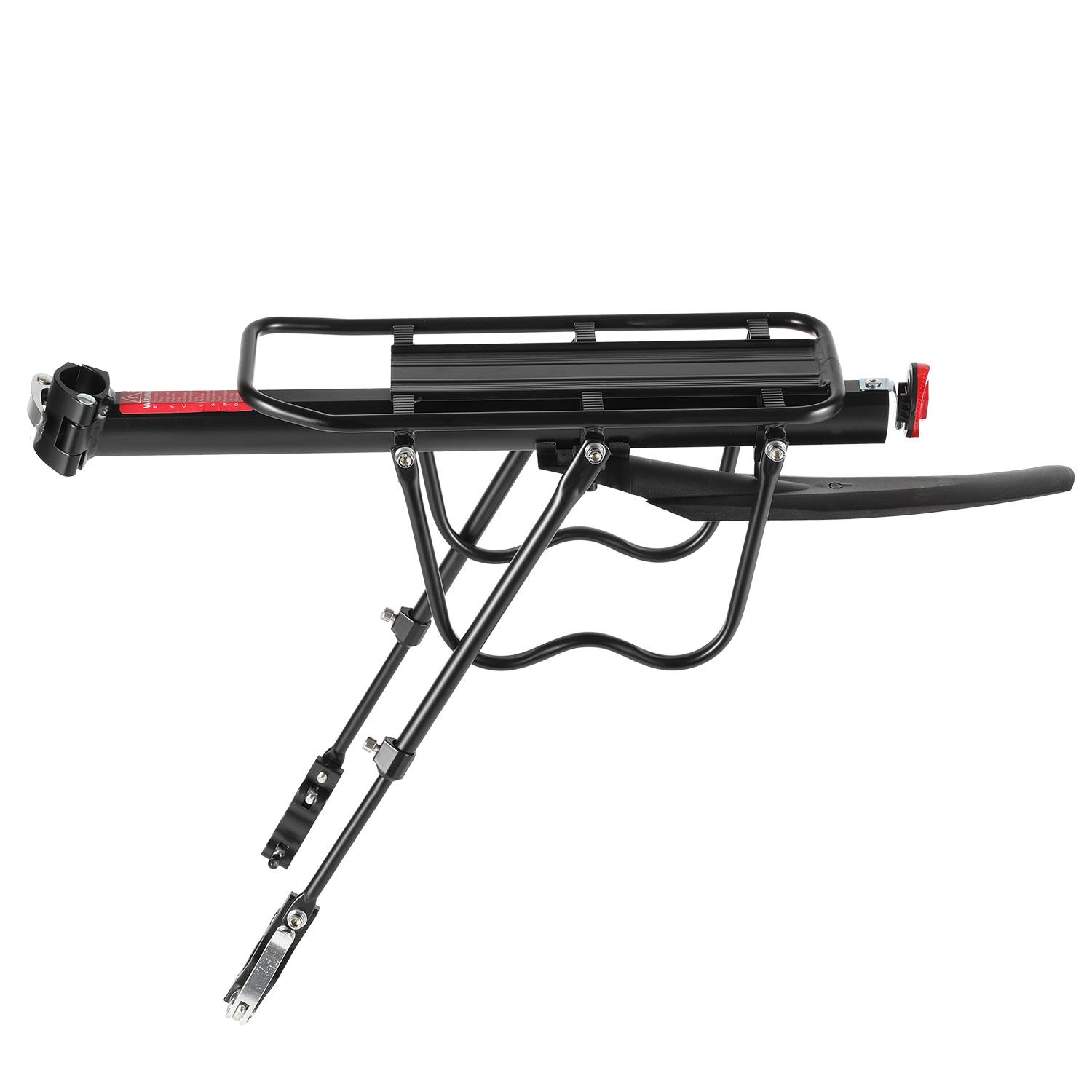 Fahrrad Gepäckträger mit Reflektor- verstellbar inkl. Schutzblech belastbar bis maximal 50 kg für 24-29 Zoll MTB Alu