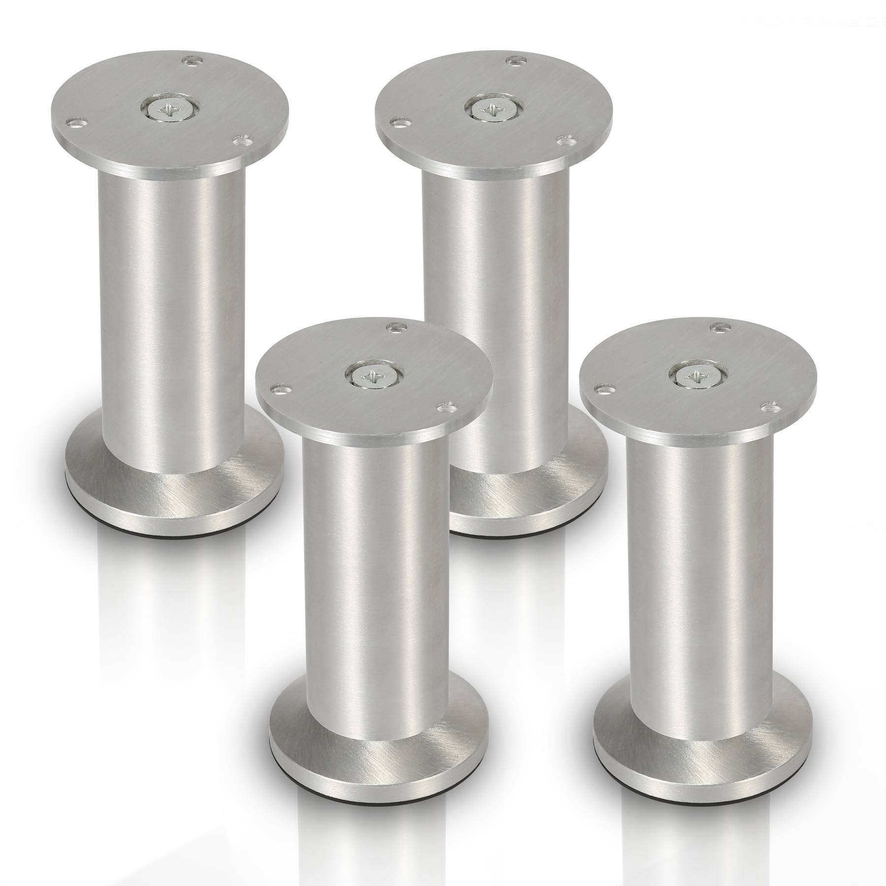 12er Set Möbelfüße Tischbeine Sockelfuß Tischfuß Möbel Aluminiumlegierung，Höhe:60 mm