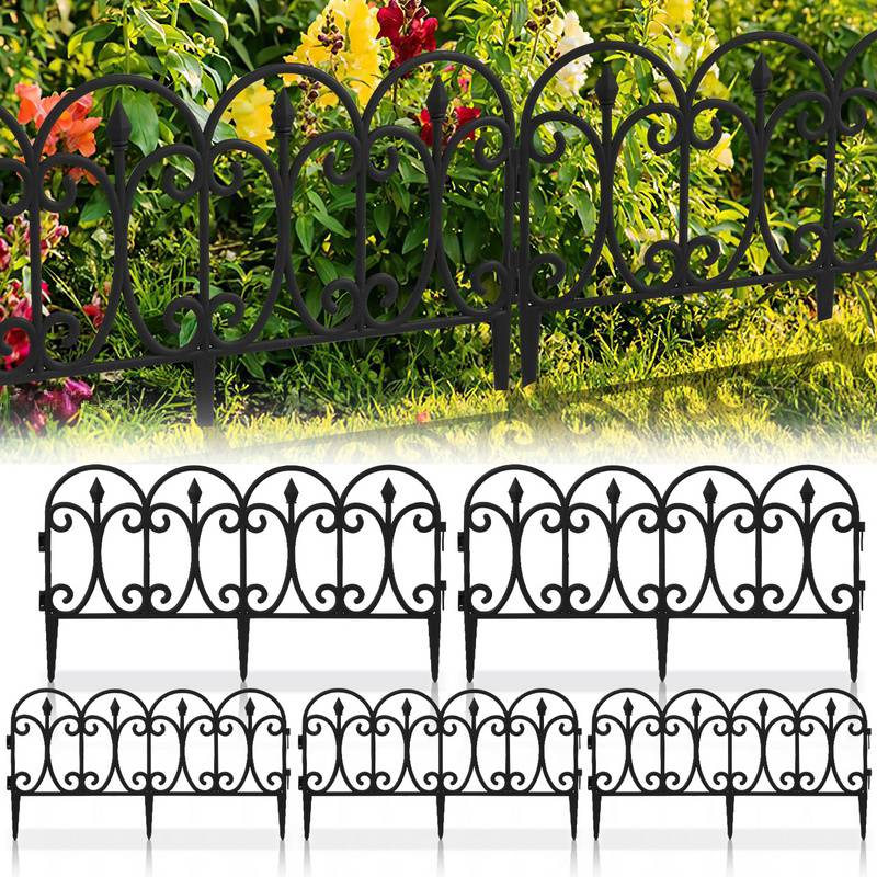 15 tlg. Beetzaun Garten Beetumrandung Raseneinfassung Beeteinfassung Palisade