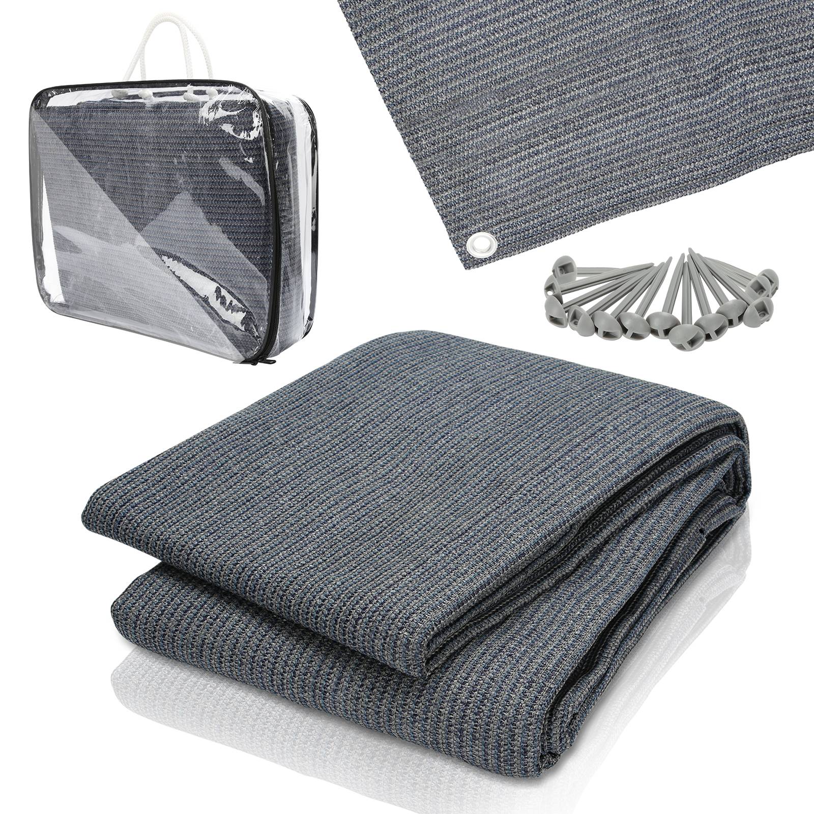 Vorzeltteppich,Zeltteppich,Rasenschutz,viele Größen,Grau,200*200CM