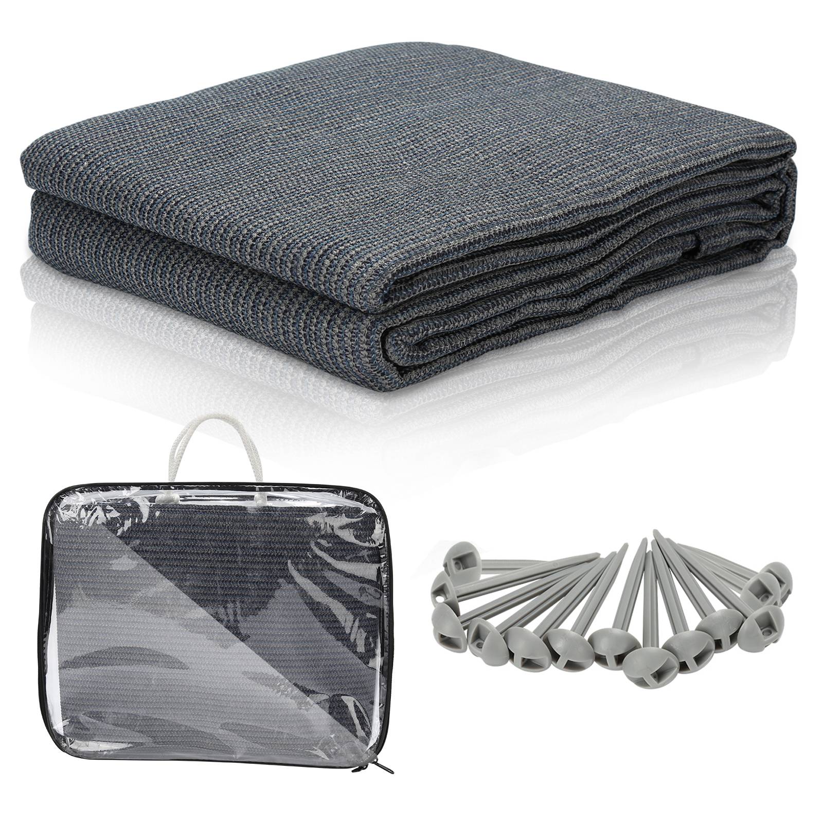 Vorzeltteppich,Zeltteppich,Rasenschutz,viele Größen,Grau,300*300CM