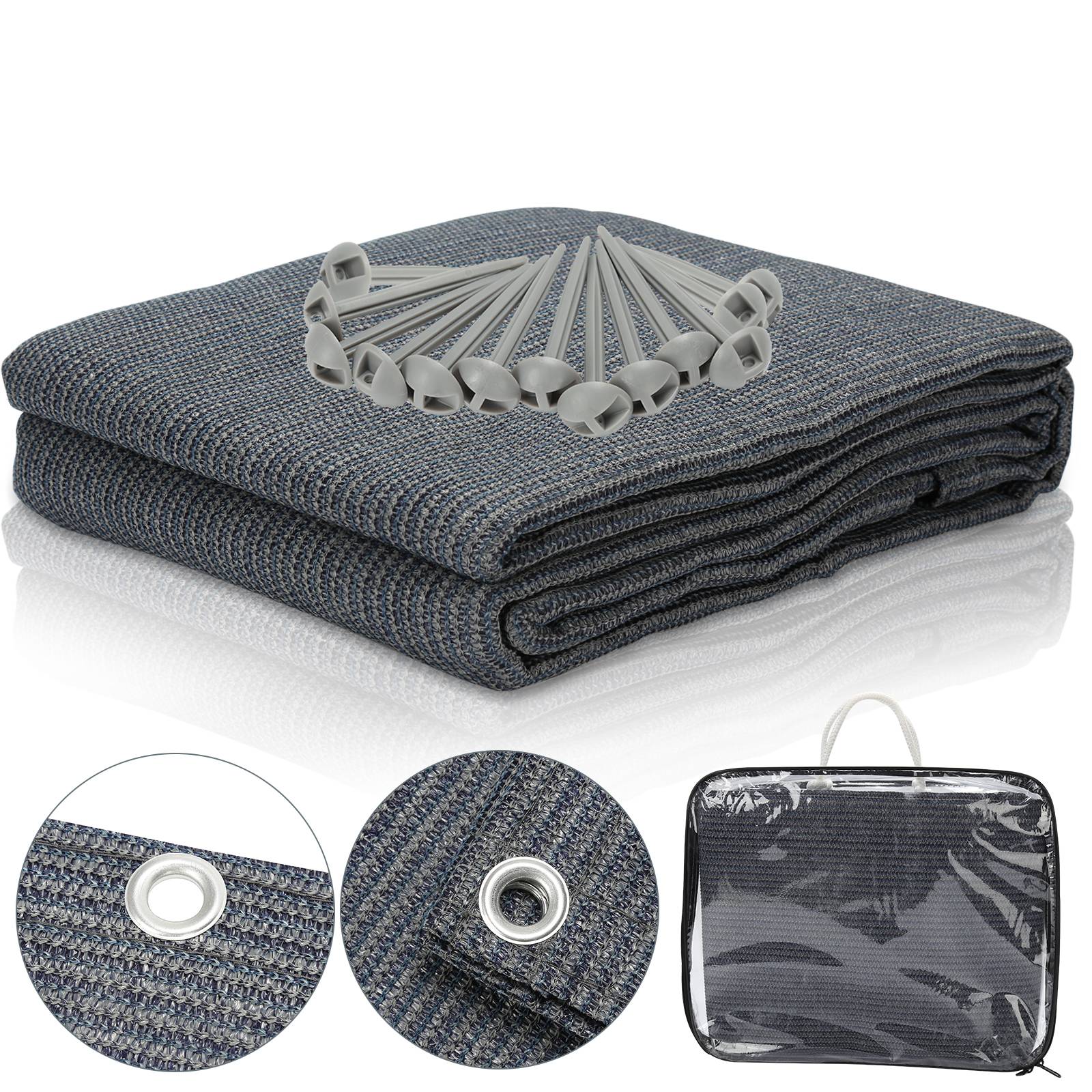 Vorzeltteppich,Zeltteppich,Rasenschutz,viele Größen,Grau,300*400CM