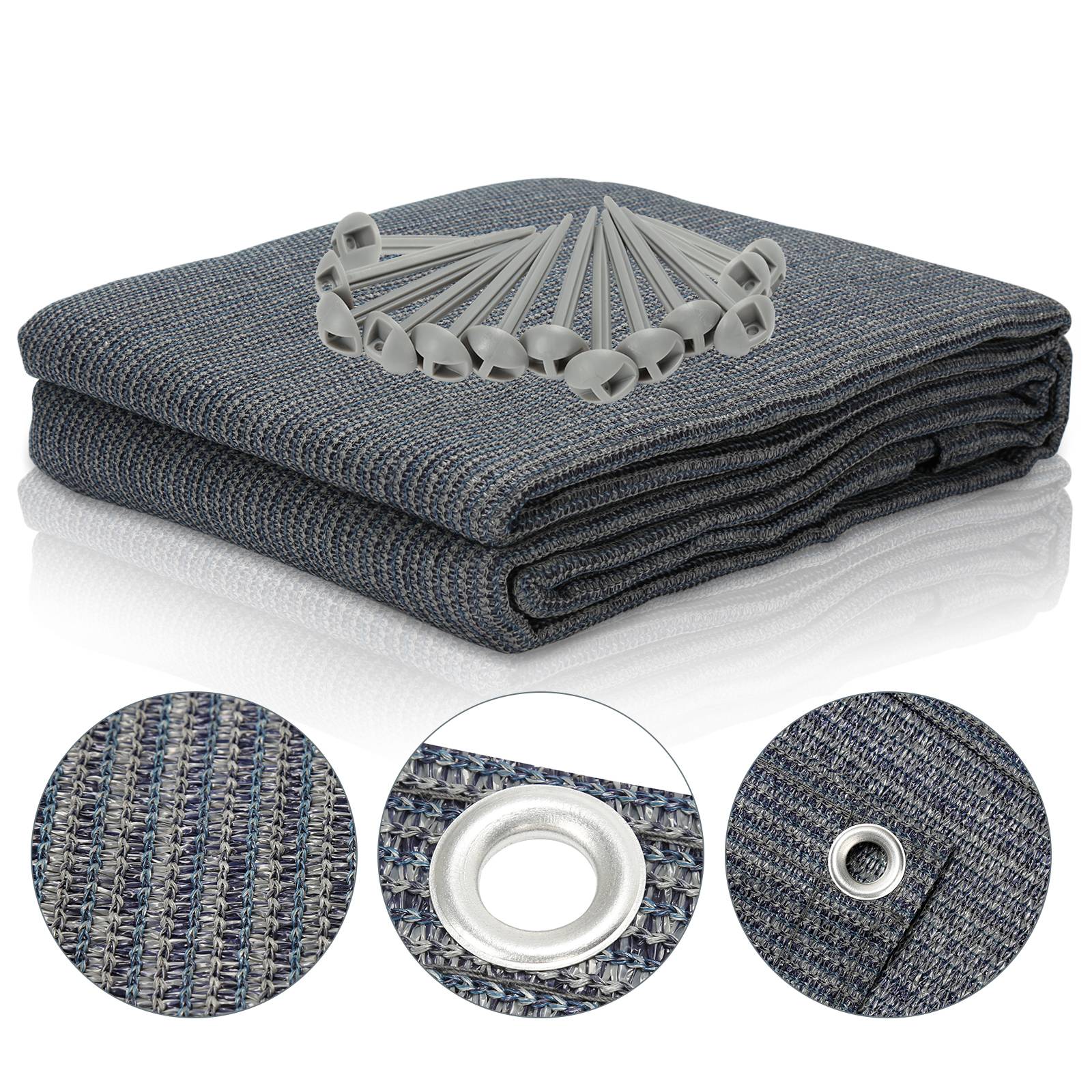 Vorzeltteppich,Zeltteppich,Rasenschutz,viele Größen,Grau,250*550CM