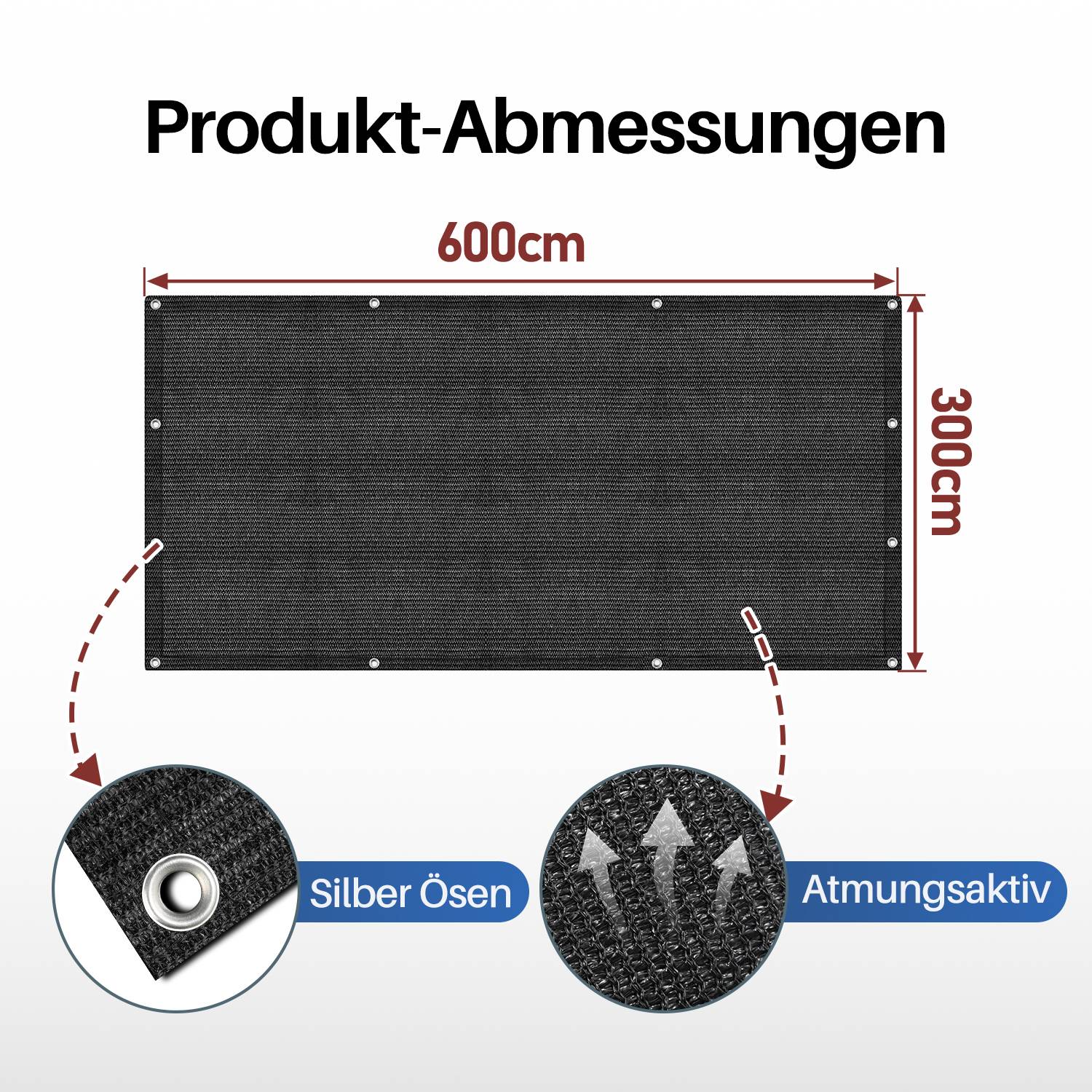 Vorzeltteppich Zelt Teppich viele Größen,Anti-Rutsch,Rasenschutz,Schwarz 3x6m