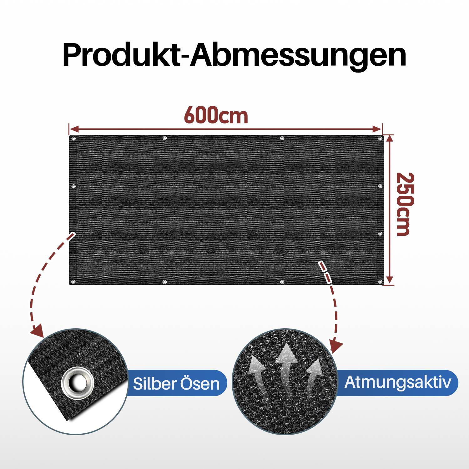 Vorzeltteppich Zelt Teppich viele Größen,Anti-Rutsch,Rasenschutz,Schwarz 2,5x3,5m