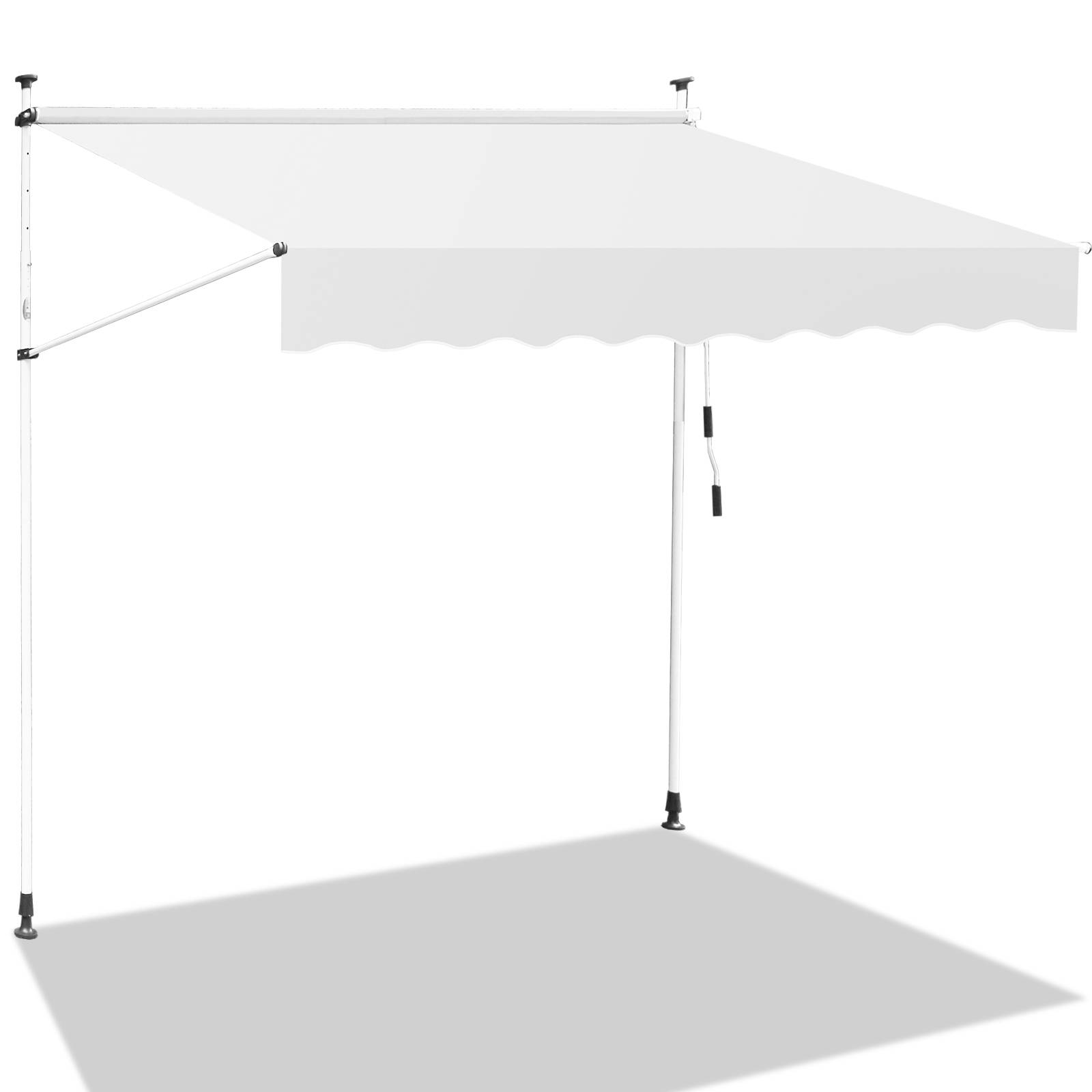 Klemmmarkise Markise Balkon UV-beständig wasserdicht Creme 150cm