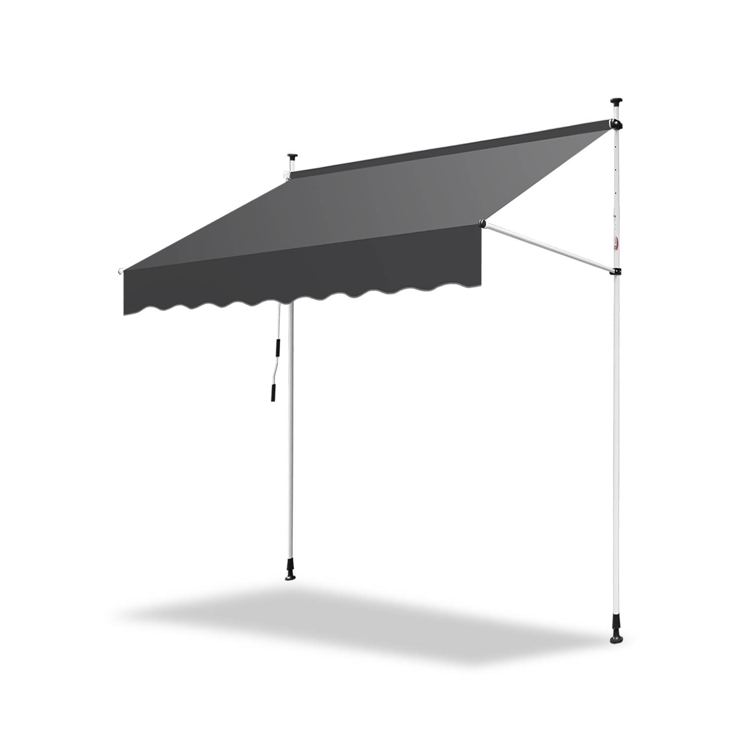 Klemmmarkise Markise Balkon UV-beständig wasserdicht Grau 250cm