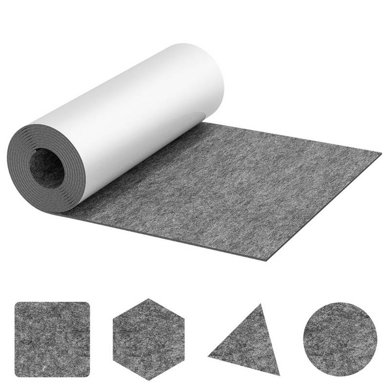Filz selbstklebend 50x150cm DIY Filzgleiter selbstklebend Bodenschutz Treppen Möbel Grau
