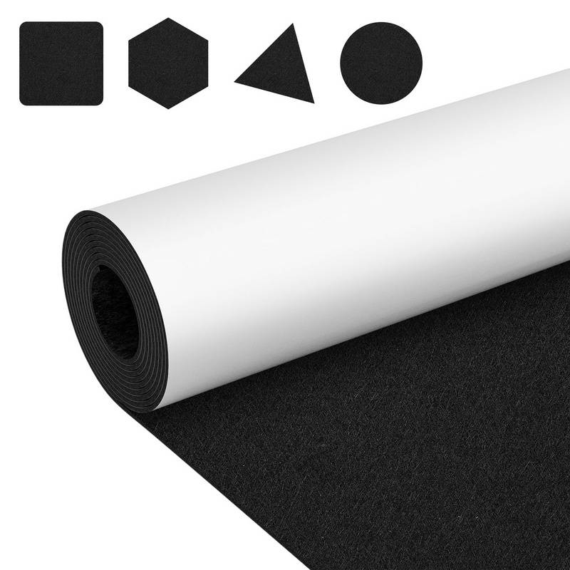 Filzgleiter selbstklebend 100x150cm Filz selbstklebend Bodenschutz für Möbel Möbelgleiter Schwarz