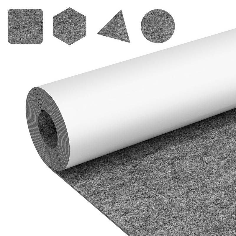 Filzgleiter selbstklebend 100x150cm Filz selbstklebend Bodenschutz für Möbel Möbelgleiter Grau
