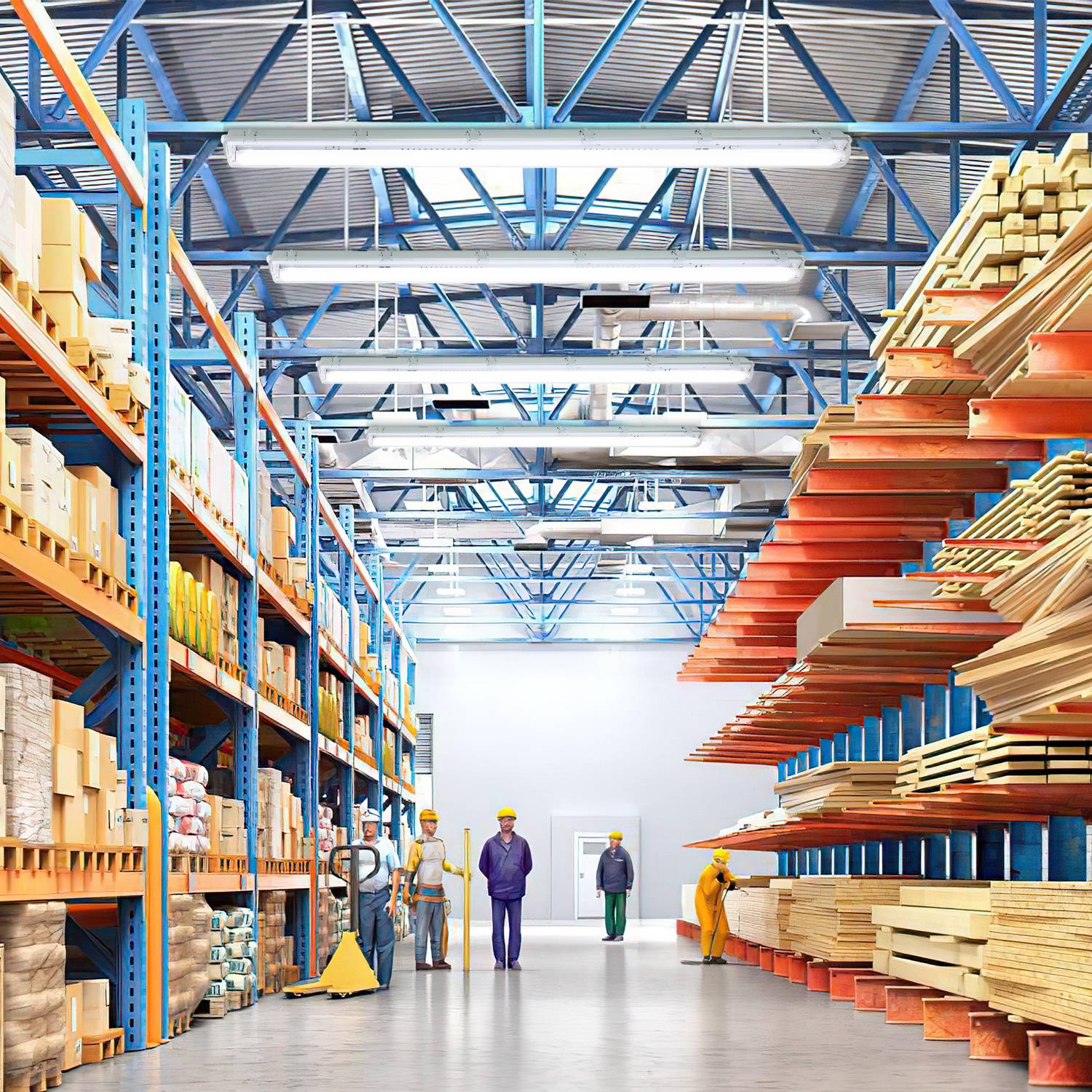 6X LED Feuchtraumleuchte Wannenleuchte 150cm 1 x 24W T8 Röhre Kaltweiß 6500K IP65