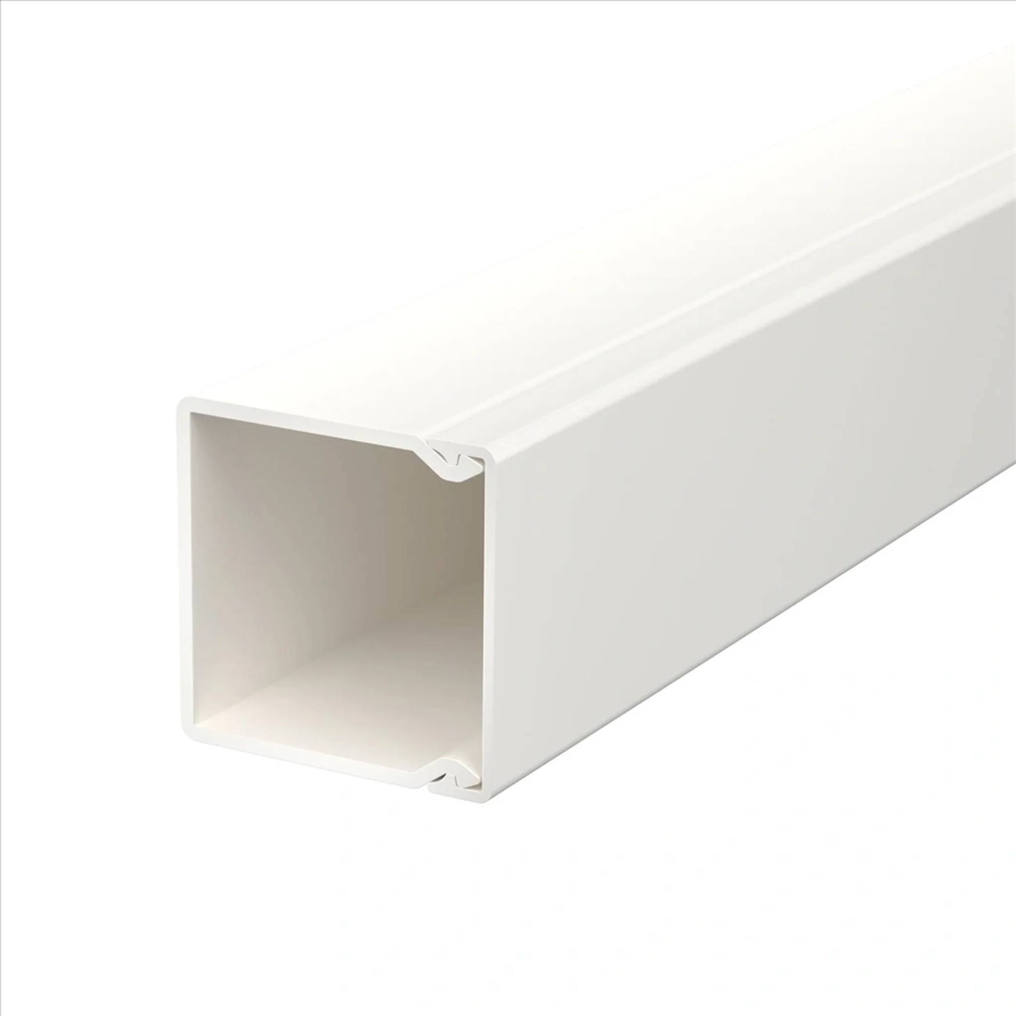 OBO Wand- und Deckenkanal, Bodenlochung, 40x40mm, Polyvinylchlorid, reinweiß, RAL, Stange mit 2m, 1 Stk.