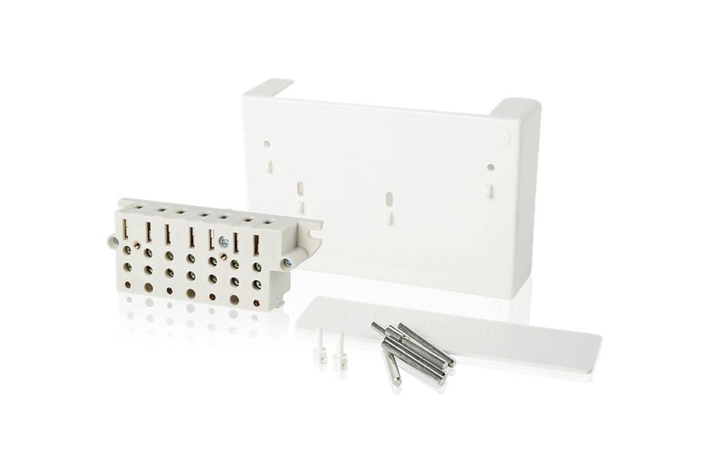 1St. F-Tronic ZSK63A-Set Zählersteckklemme 63A Drehstrom, inkl. Plombierhaube, Stifte, ZSK63A-Set 7110006