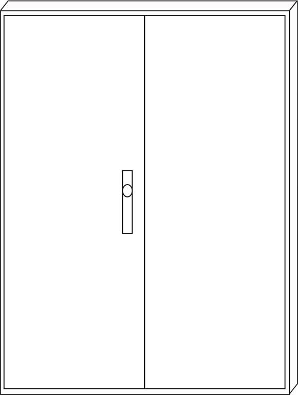 1St. F-Tronic ZA144 Leergehäuse ZA144, IP31, H=1400mm, B=1050mm 7120519