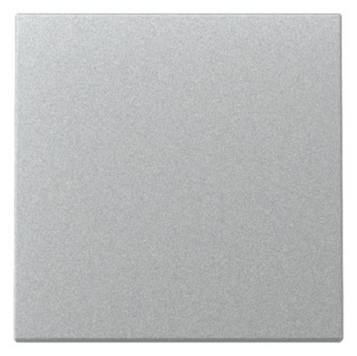 Quadratische metallische Silberkachel mit glatter Oberfläche.