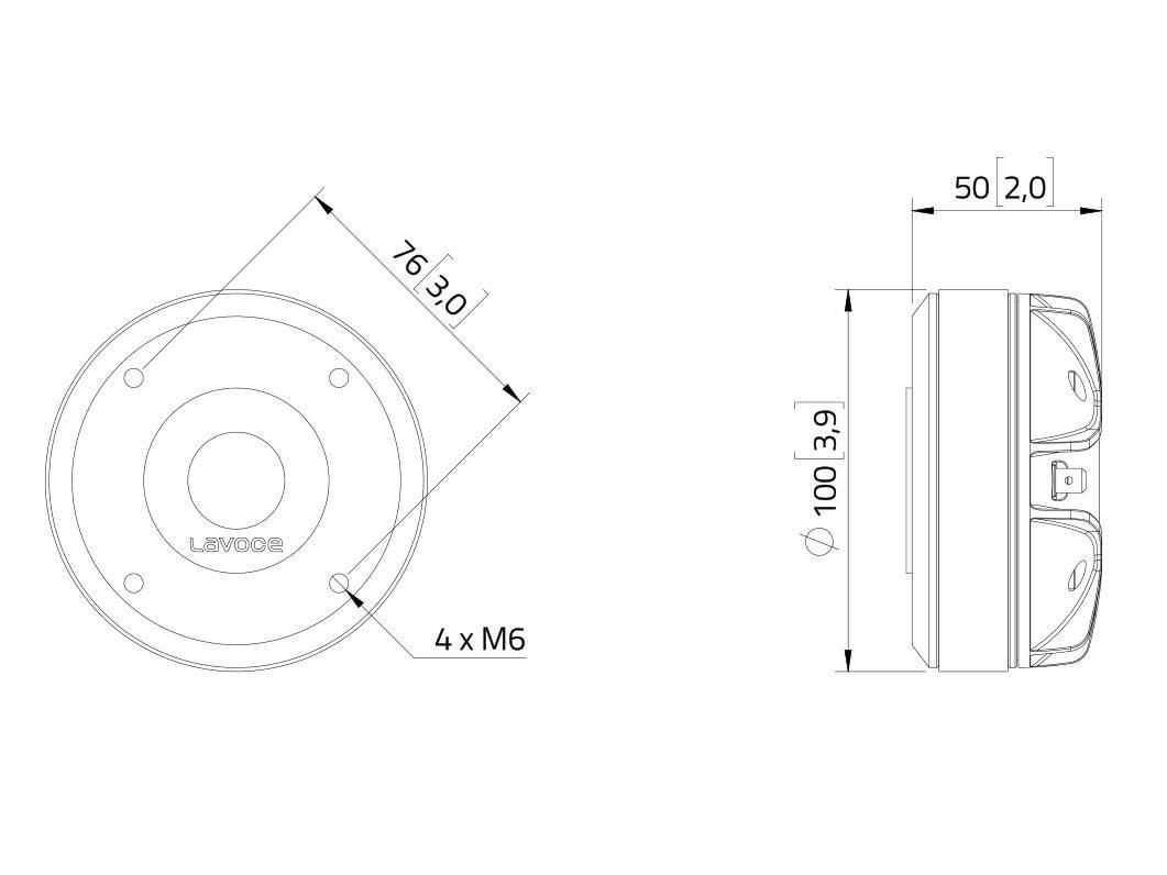 LAVOCE DF10.171M 1 Zoll Kompressionstreiber, Ferrit