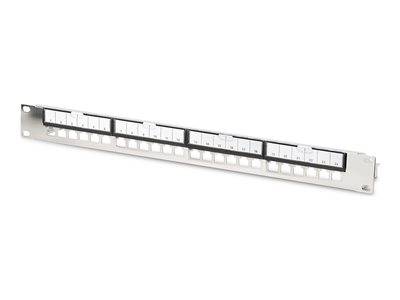 DIGITUS Patch Panel geschirmt 24-Port 19 blank Multimedia-Technik Patchpanel