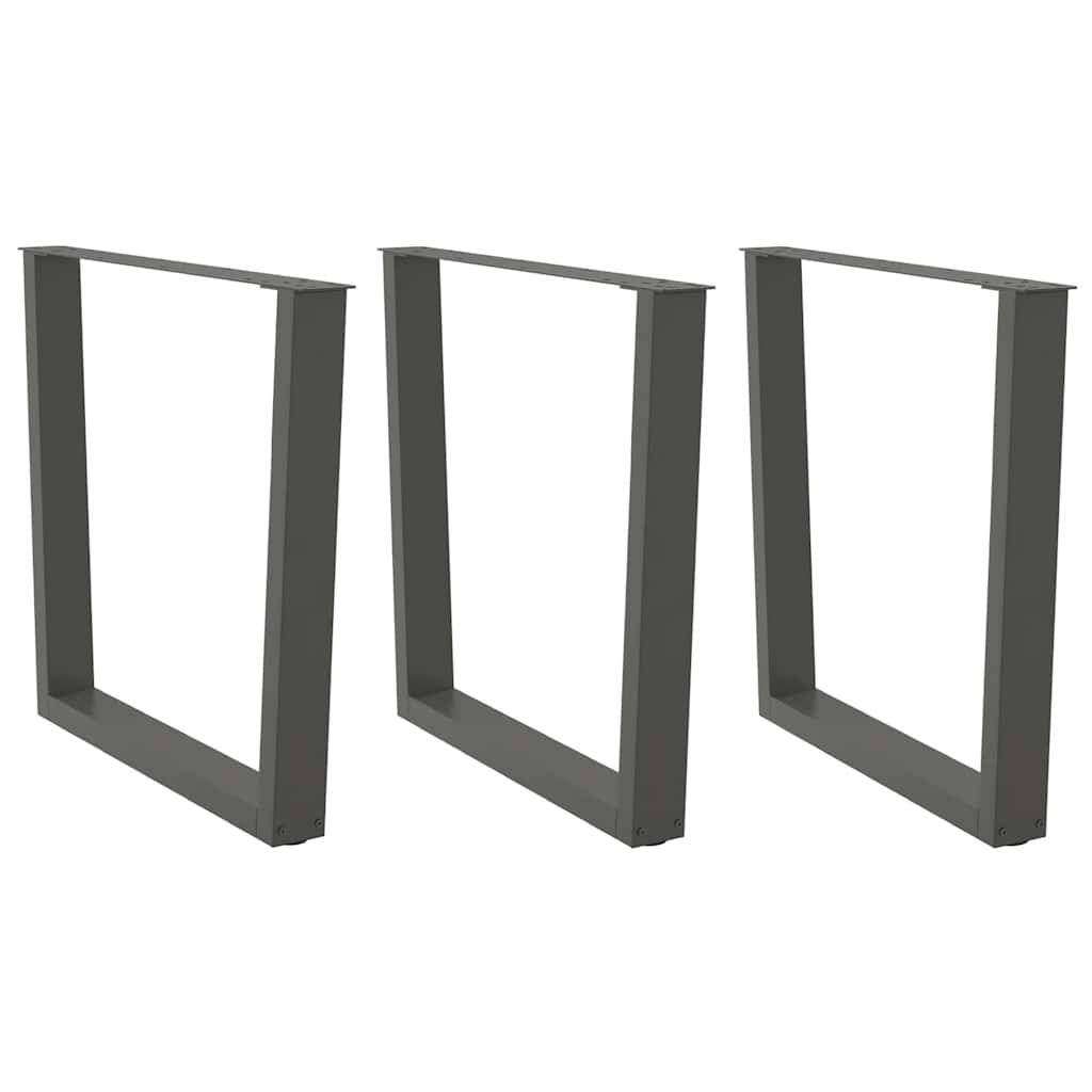 vidaXL Esstisch Beine V-Form 3 Stück Anthrazit 80x(72-73,3) cm Stahl