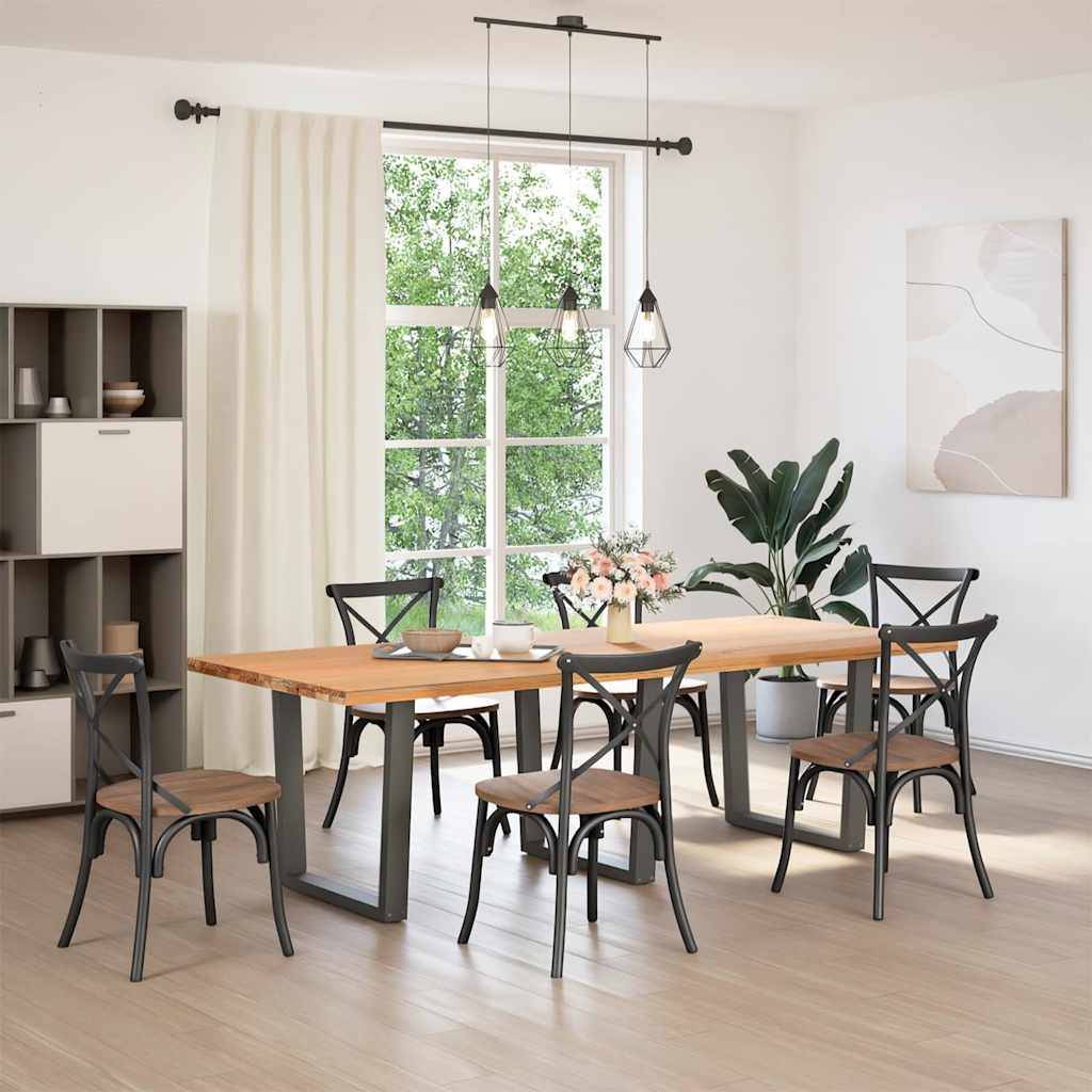 vidaXL Esstisch Beine V-Form 3 Stück Anthrazit 80x(72-73,3) cm Stahl