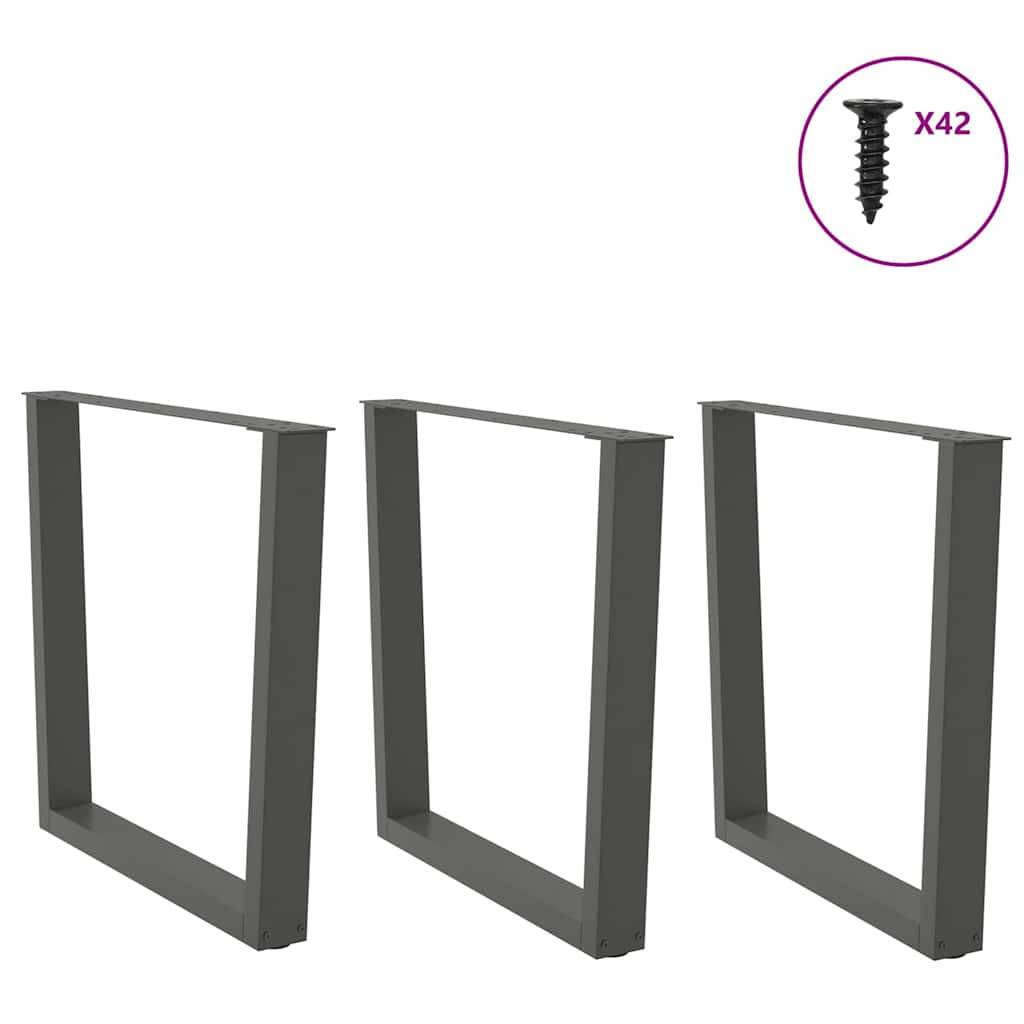 vidaXL Esstisch Beine V-Form 3 Stück Anthrazit 80x(72-73,3) cm Stahl