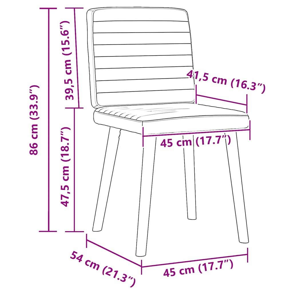 vidaXL Esszimmerstühle 6 Stk. Taupe Stoff