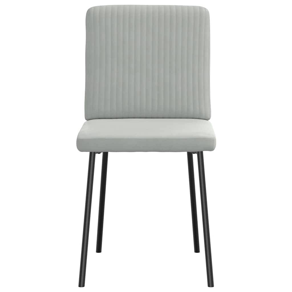 vidaXL Esszimmerstühle 2 Stk. Hellgrau Samt