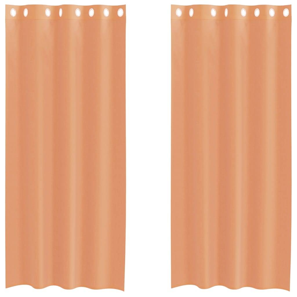 vidaXL Voile Vorhänge mit Ösen 2 Stk. Terrakotta