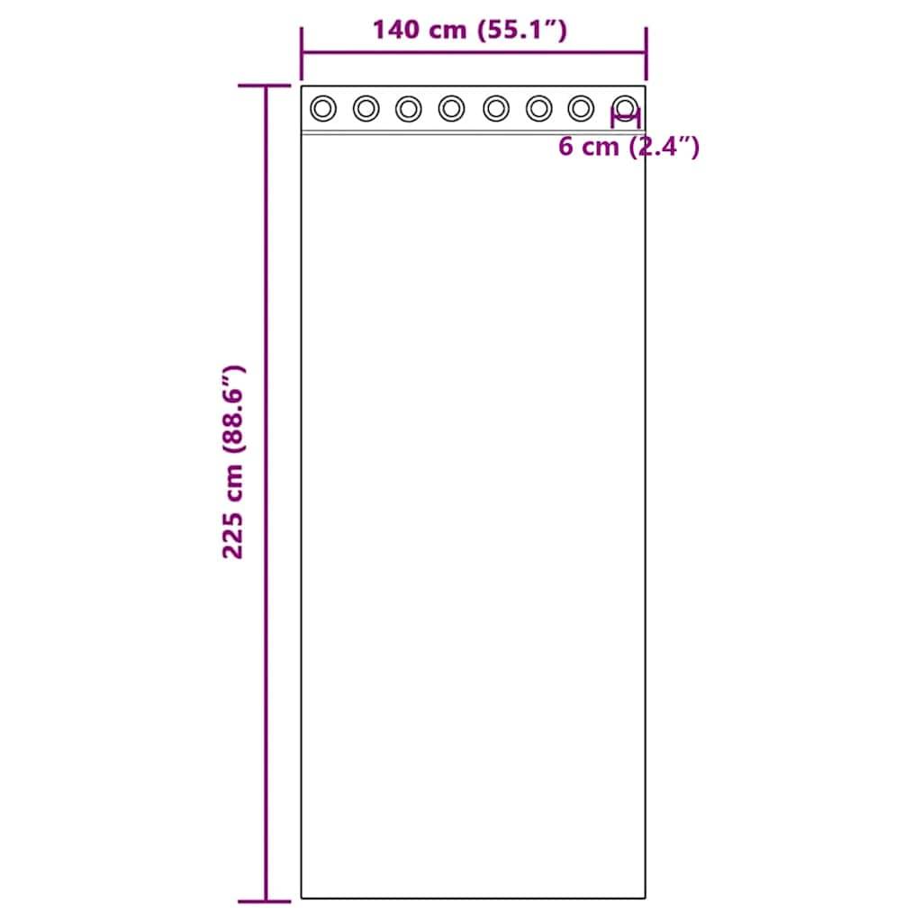 vidaXL Voile Vorhänge mit Ösen 2 Stk. Terrakotta